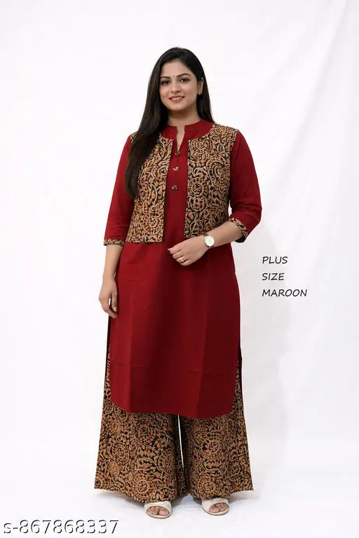 Sage Green Block Print Palazzo Suit