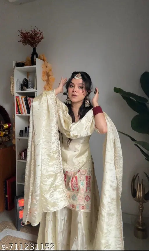Pink Floral Printed Sharara Set