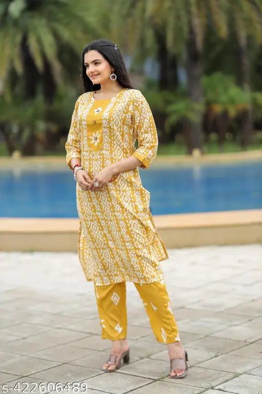 Olive Green Cape Kurta Set