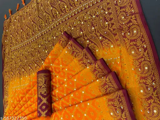 Teal Zari Border Silk Saree