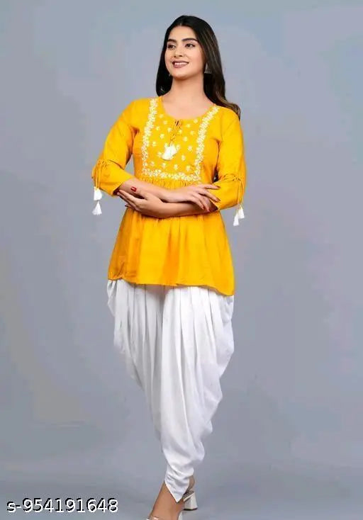 Dusty Pink Dhoti Pants Kurta Set