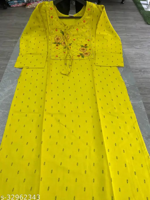 Mustard Yellow Chanderi Suit Set